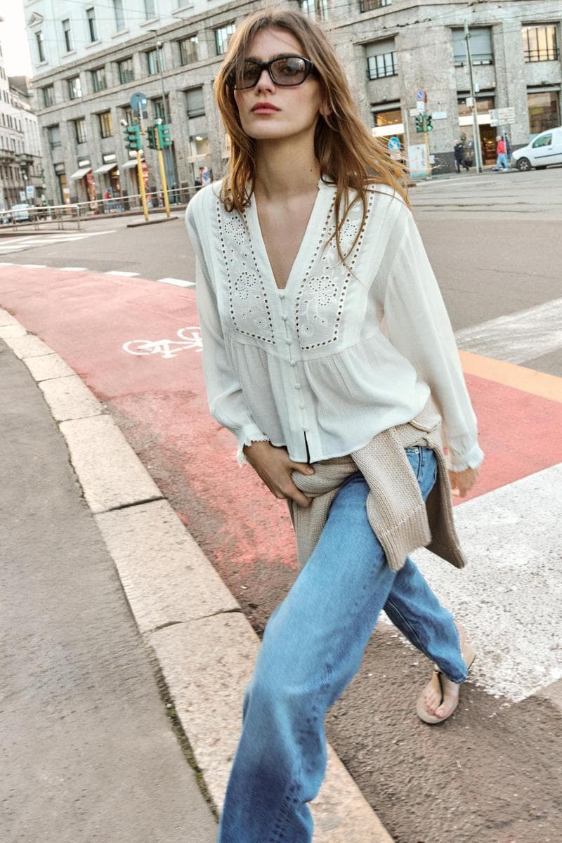 Blouse With Embroidery