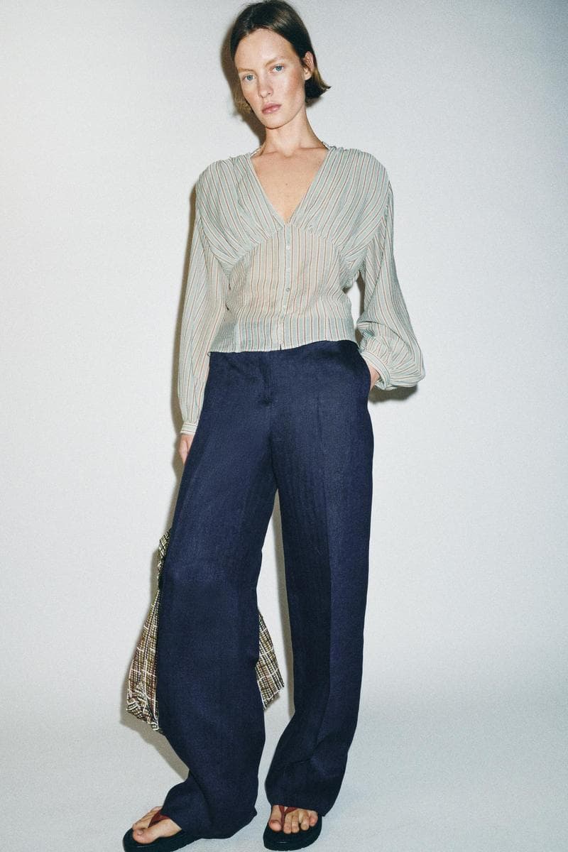 Shirt Striped With Waist Fitted