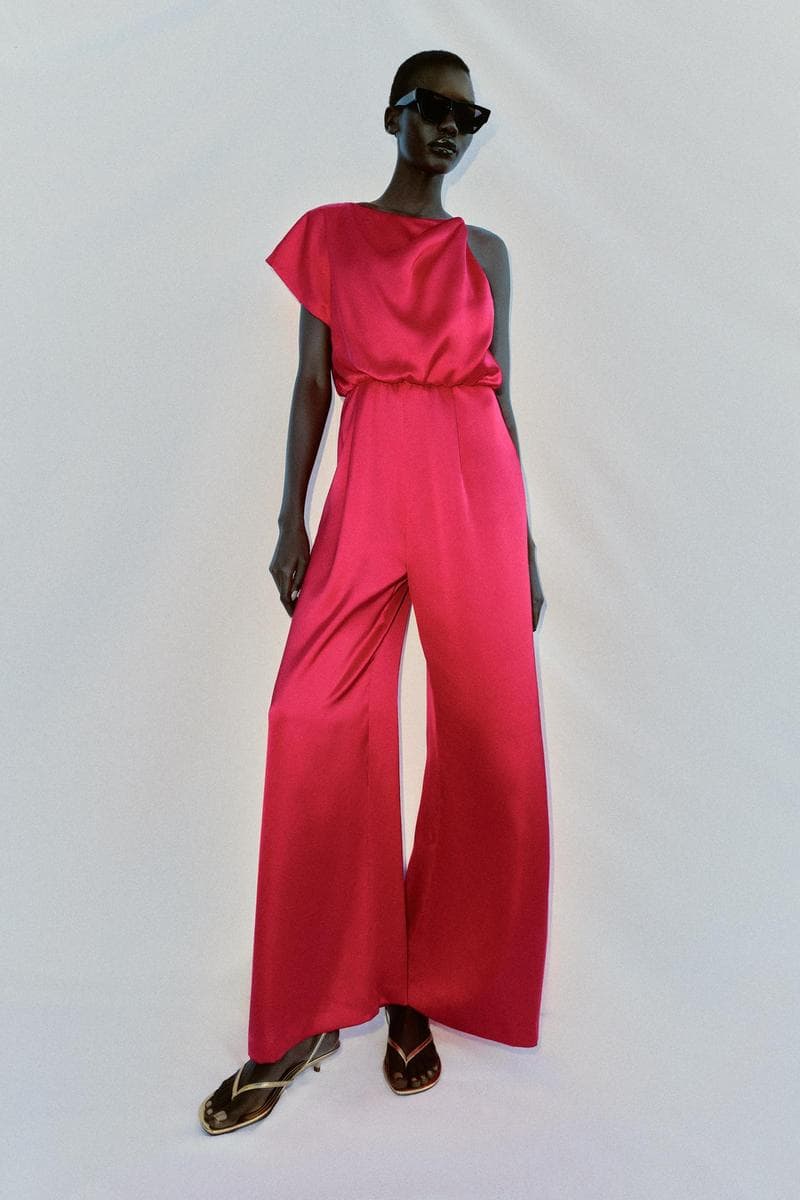 Jumpsuit Asymmetric Satin