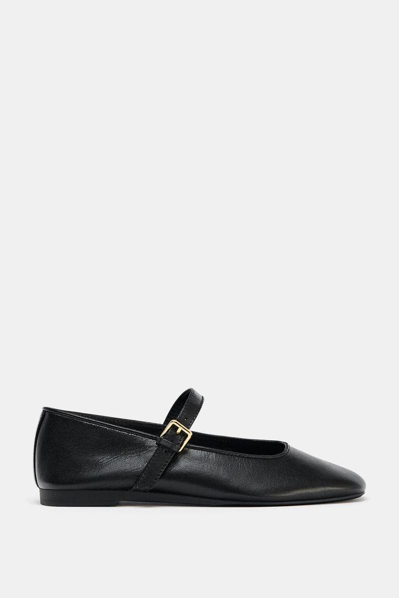 Ballerina Flat Leather