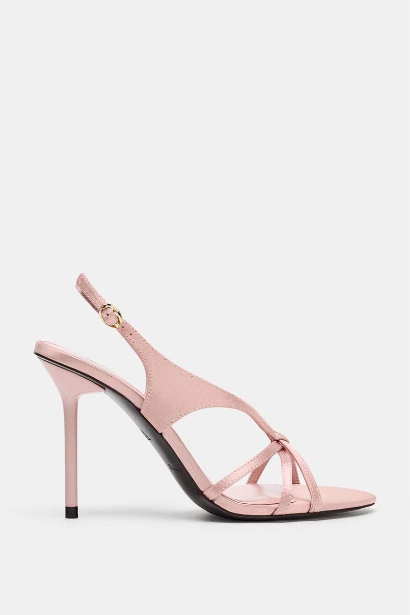 Sandal Heeled With And Feito Satin