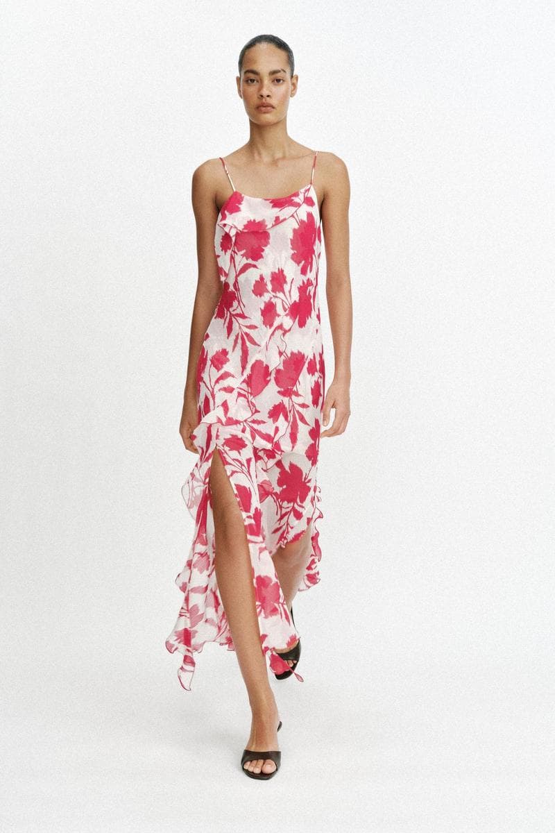 Dress Midi Lingerie Print
